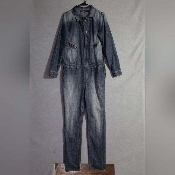 DRIFTWOOD Pants - Driftwood Womens Medium Wash 100% Cotton Jumpsuit Overalls Size Large